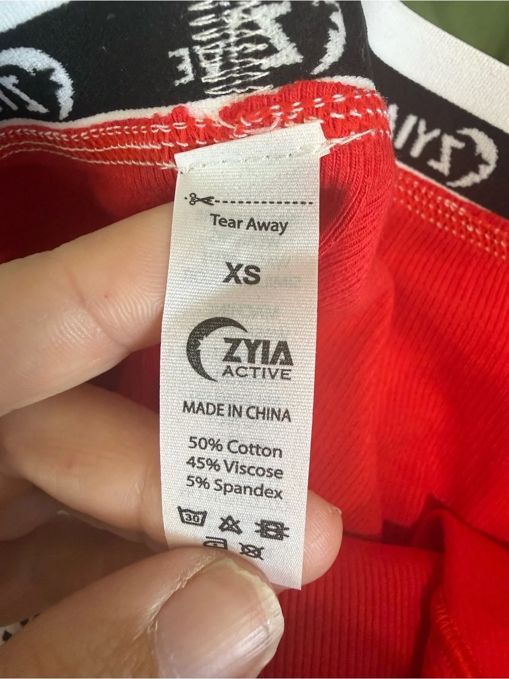 Zyia Active red ribbed biker shorts and matching sports bra XS - Picture 7 of 7